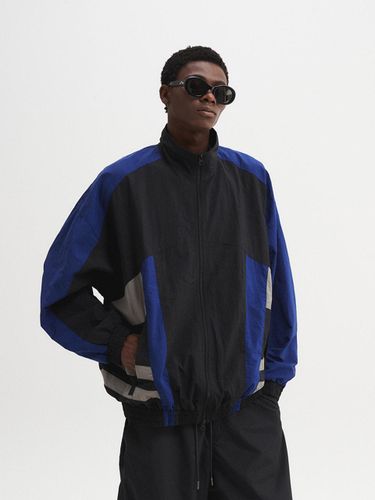 Nylon Track Loose Fit Jacket [Blue] - DNSR - Modalova