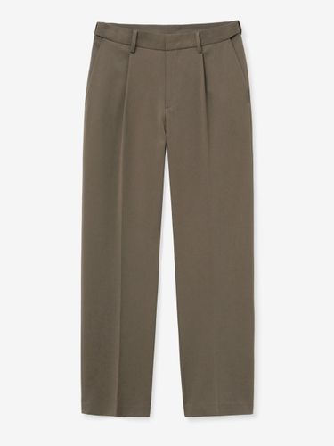 Tapered Fit Hidden Elastic Banding Slacks [Dusty Beige] (TNPA5E001I3) - TNGT - Modalova