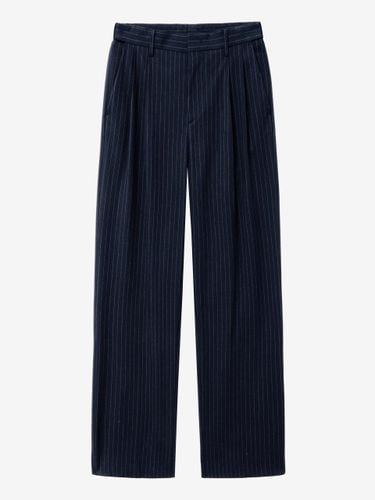 Pin Stripe Wide High Rise Setup Pants [Navy] (TNPA5E107N2) - TNGT - Modalova