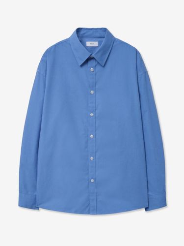 Overfit Essential Poplin Cotton Shirt [Blue] (TNSH5E102B2) - TNGT - Modalova