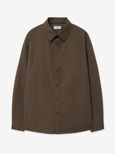 Overfit Essential Poplin Cotton Shirt [Brown] (TNSH5E102W2) - TNGT - Modalova