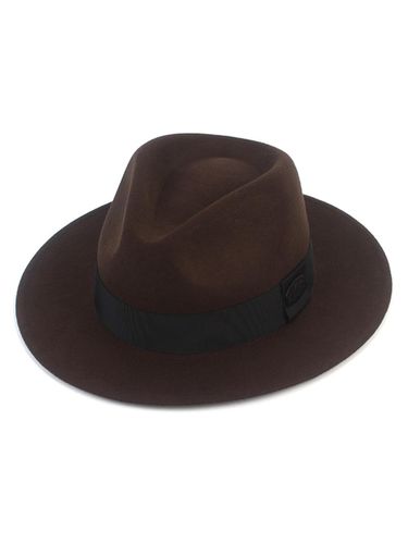 Big Size Wool Premium Fedora [Brown] - Universal chemistry - Modalova