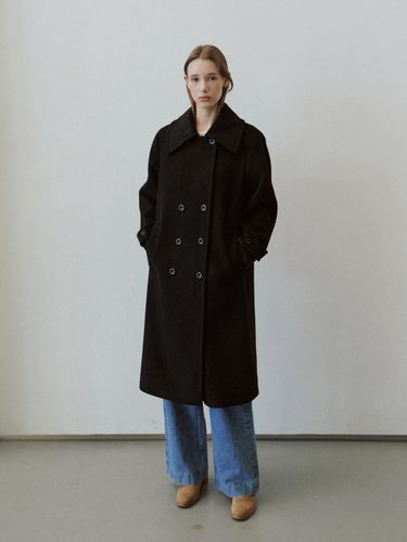 Big Collar Wool Double Coat [Beige] - PIVER - Modalova