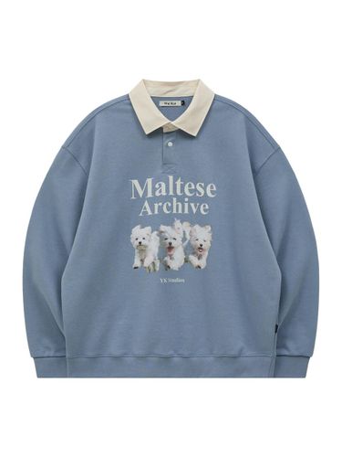 Maltese Cloud Raglan Overfit Sweatshirt [Melange Beige] - WAIKEI - Modalova