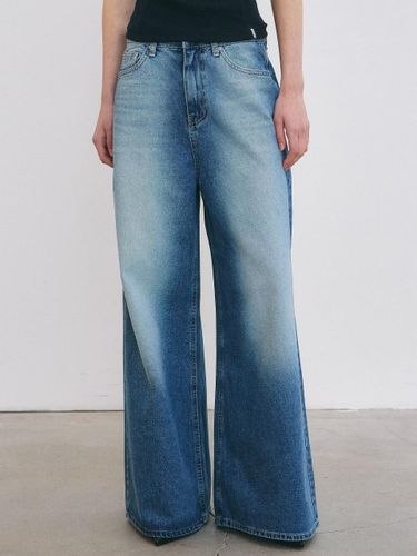 Minimal Maxi Wide Washing Jeans [Blue] - NICK&NICOLE - Modalova