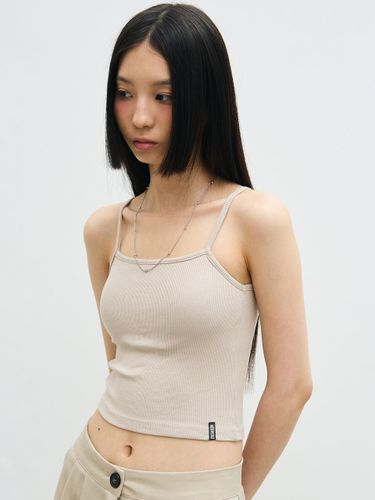 Ribbed Sleeveless Crop Top [Beige] - NICK&NICOLE - Modalova