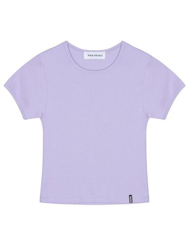 Basic Slim Cotton Modal Top [Purple] - NICK&NICOLE - Modalova