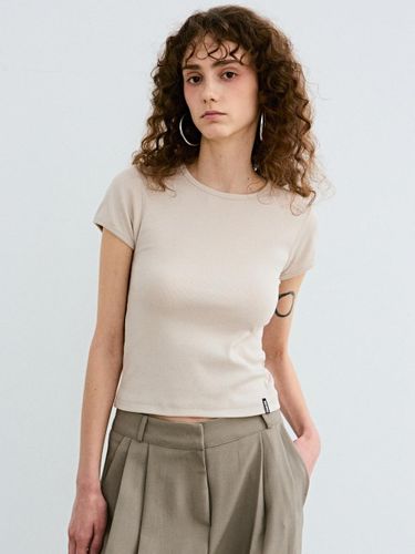 Basic Slim Cotton Modal Top [Beige] - NICK&NICOLE - Modalova