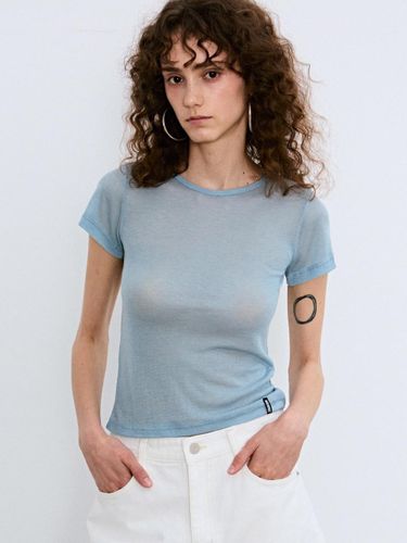 Wool Tencel Half Sleeve T-shirt [SORA] - NICK&NICOLE - Modalova