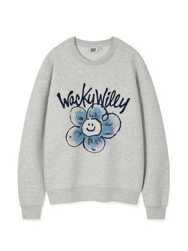 ★Wacky WiLLy★ Graphic Kiki Wappen Hoodie Light Grey Wacky Willy Signature Kiki Wappen Hoodie Gray