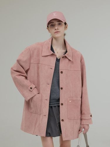 Suede Half Boxy Jacket [Pink] - FOLNUA - Modalova