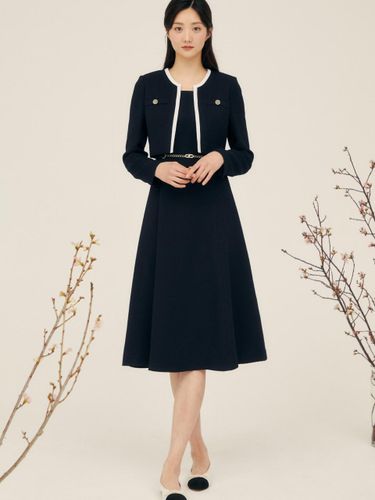 Jacket Style Tweed Slim Fit Flare dress (GP3A0OP821) - JJ JIGOTT - Modalova