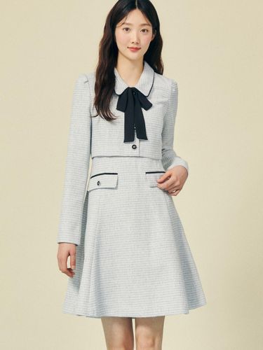 Flap Detail Tweed Jacket Style Dress (GP2M0OP911) - JJ JIGOTT - Modalova