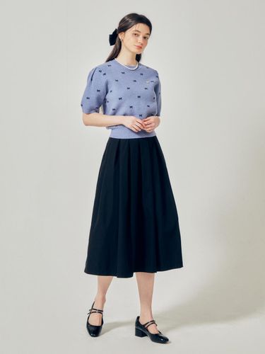 Back Elastic Pleated Flare Skirt (GR2P0SKT11) - JJ JIGOTT - Modalova