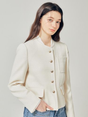 Tweed Round Neck Crop Jacket (GR3M0JK921) - JJ JIGOTT - Modalova