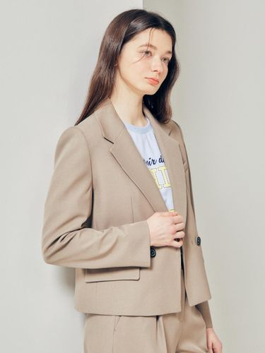 Detachable Cuffs Double Crop Tailored Jacket (GR3M0JK931) - JJ JIGOTT - Modalova