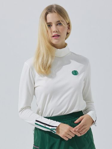 Tape Detail Elastic Turtleneck T-shirt - BLUDOT - Modalova