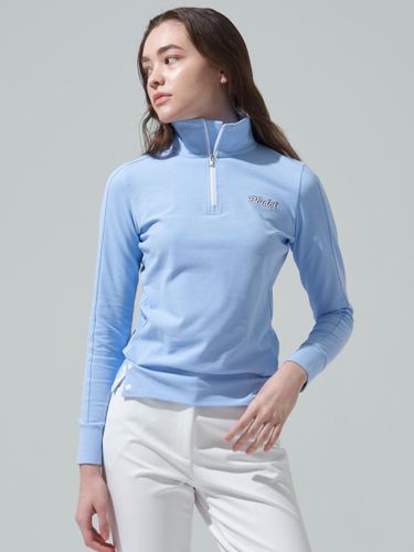 Slim-fit Half-zip Pique Cotton-Polyester T-shirt - BLUDOT - Modalova