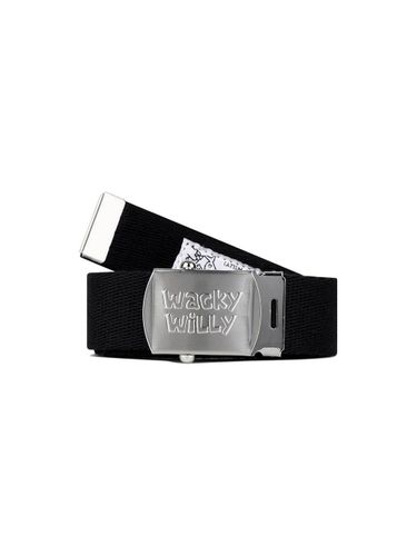 Reversible Military-Style Polyester Belt [Black] - Wacky Willy - Modalova