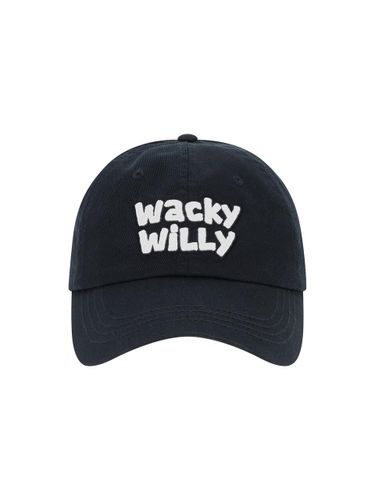 Typography Slim-fit Cotton Ball Cap [Beige] - Wacky Willy - Modalova