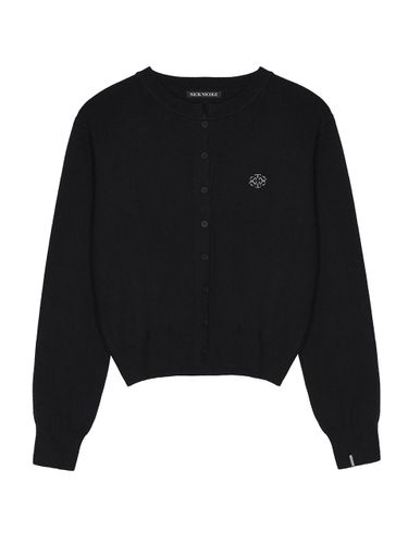 Classic Symbol Crew Neck Cardigan [Black] - NICK&NICOLE - Modalova