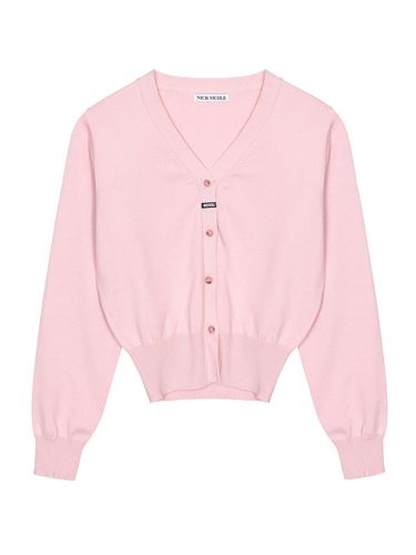 Minimal Quality Cardigan [Pink] - NICK&NICOLE - Modalova