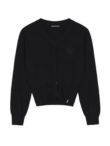 Mini Butterfly Premium Knit Cardigan [Black] - NICK&NICOLE - Modalova