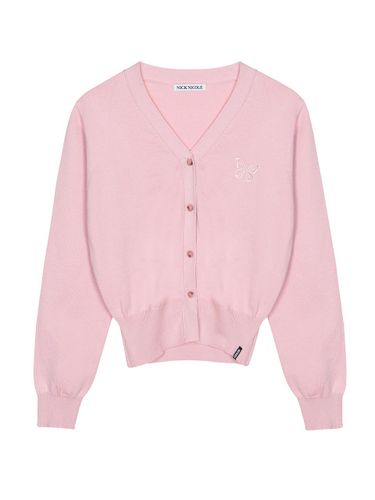 Mini Butterfly Premium Knit Cardigan [Pink] - NICK&NICOLE - Modalova