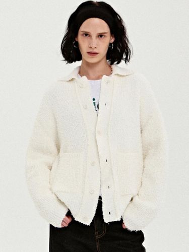 Boucle Collar Knit Cardigan [Cream] - NICK&NICOLE - Modalova