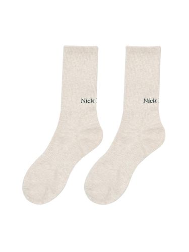 Ribbed Logo Signature Socks [] - NICK&NICOLE - Modalova