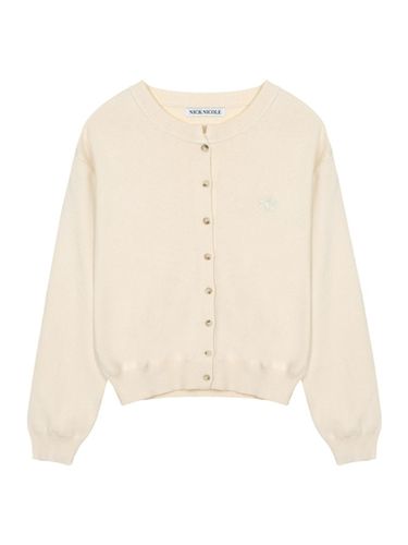 Classic Round Knit Cardigan [White] - NICK&NICOLE - Modalova