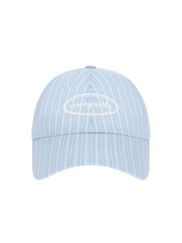 Stripe Cotton-blend Adjustable Ball Cap [Blue] - Wacky Willy - Modalova