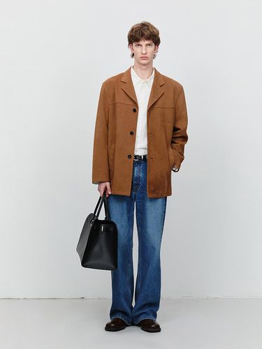 Unisex Vegan Suede Half Jacket [Camel] (UDJA5A108CM) - Dunst for MEN - Modalova