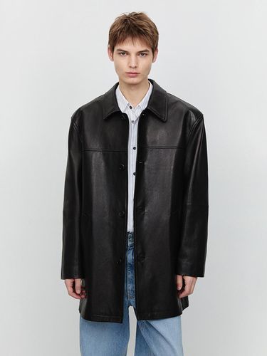 Unisex Lambskin Straight Fit Half Jacket [Black] (UDJA5A106BK) - Dunst for MEN - Modalova