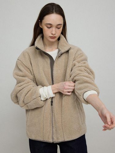 Lightweight Fleece Minimalist Jacket [Taupe] - L’EAU - Modalova