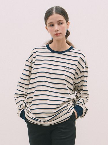 Striped Long Sleeve Cotton T-shirt [] - LOVLOV - Modalova