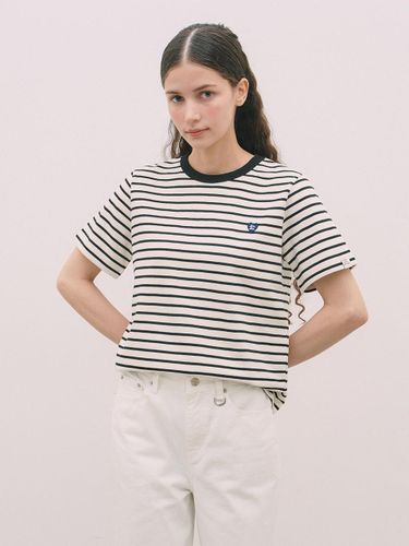 Stripe Short Sleeve Cotton T-shirt - LOVLOV - Modalova