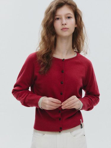 Essential No-Wash Wool Wide Rib Cardigan [Red] (MAFAKC03MRD) - marieclaire - Modalova