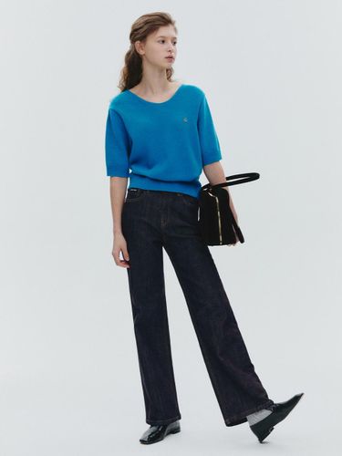 Non-fade Straight Fit Premium Denim Pants (MAFASL05MDN) - marieclaire - Modalova