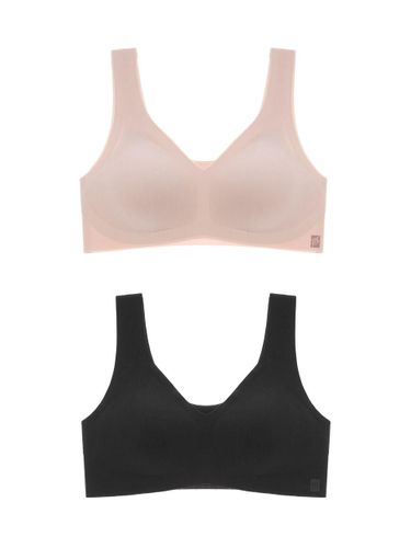 Pre-cut Modal Seamless V-neck Daily Bra - PEARLY SHELL - Modalova