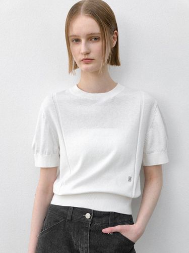 Essential Wool Half Sleeve Knit Top (T-7020) - Atelier Nain - Modalova