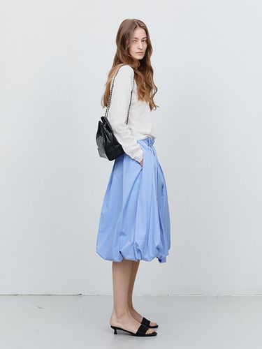 Balloon Pleated Midi Skirt [Blue] (UDSK5A207B2) - Dunst for WOMEN - Modalova