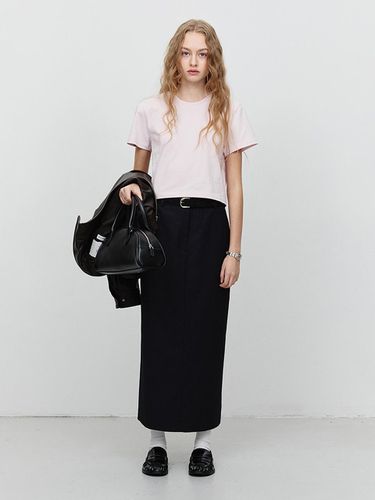 H-Line Stripe Maxi Skirt [Black Navy] (UDSK5A203N3) - Dunst for WOMEN - Modalova