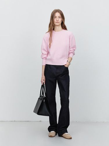 Unisex Semi-Overfit Buttoned Crewneck Sweater [Pink] (UDSW5A107P2) - Dunst for WOMEN - Modalova