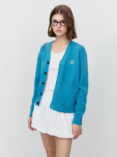 Unisex Essential Semi-Overfit Cashmere Cardigan [Blue] (UDSW5A102B2) - Dunst for WOMEN - Modalova