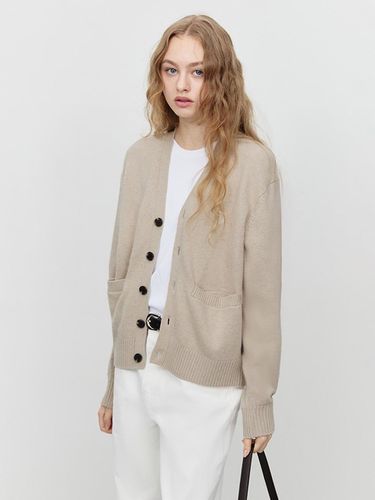 Unisex Semi-Overfit V-neck Cardigan [Beige] (UDSW5A102I2) - Dunst for WOMEN - Modalova