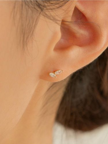 K Leaf Marquise Cut Gold Piercing (LFPI14) - LUNNE - Modalova