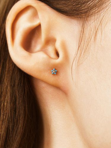 K Turkish Blossom Turquoise Mini Piercing [Gold] (LFPI18) - LUNNE - Modalova