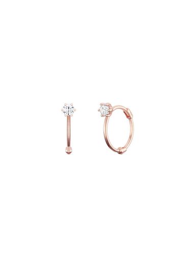 K Rose Gold CZ Stone Earrings (JJJTEQ5B1011R4000) - J.ESTINA - Modalova