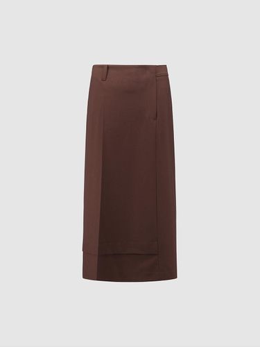 Asymmetric H-line Long Slim Fit Skirt (NADF8-WQS010_310) - comgen - Modalova